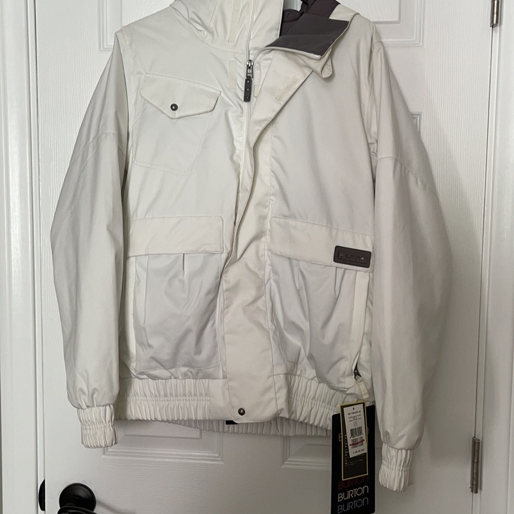White Burton ski snowboarding jacket